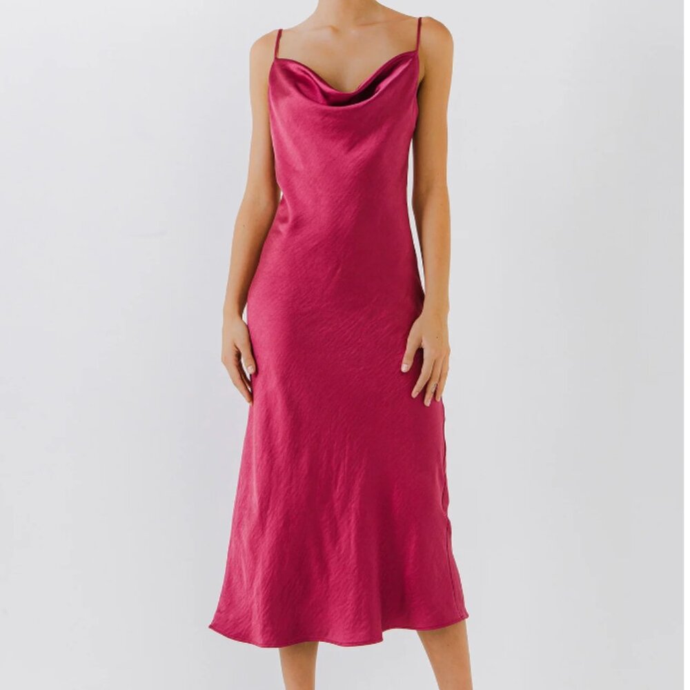 Satin Midi Dress